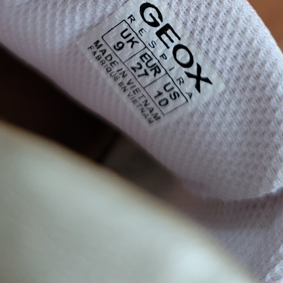 GEOX Respira Sport Girls US 10 EUR 27 Sneakers Pink Floral Leather Flat Shoes - Picture 9 of 12